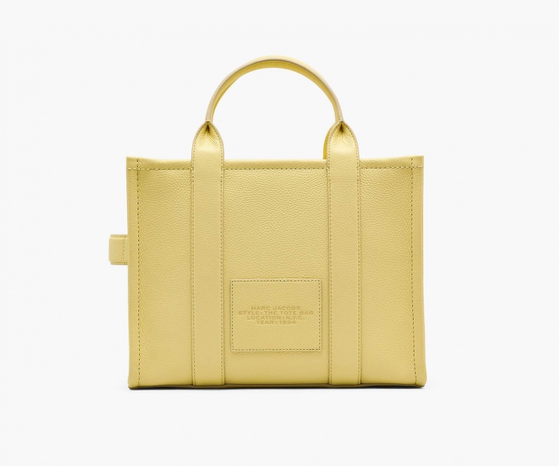 Marc Jacobs The Lær Medium Tote Veske Gul | Norge_MJ24020