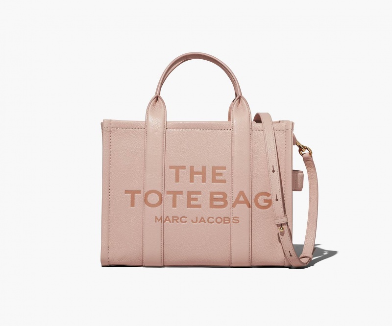 Marc Jacobs The Lær Medium Tote Veske Rosa | Norge_MJ94729