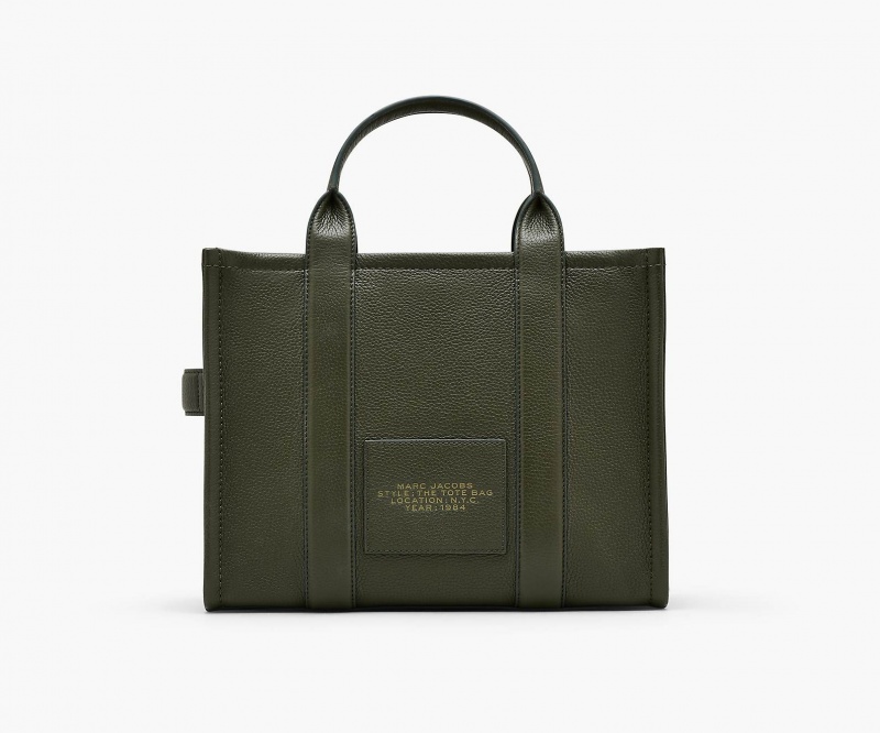 Marc Jacobs The Lær Medium Tote Veske Svarte Gul | Norge_MJ82833