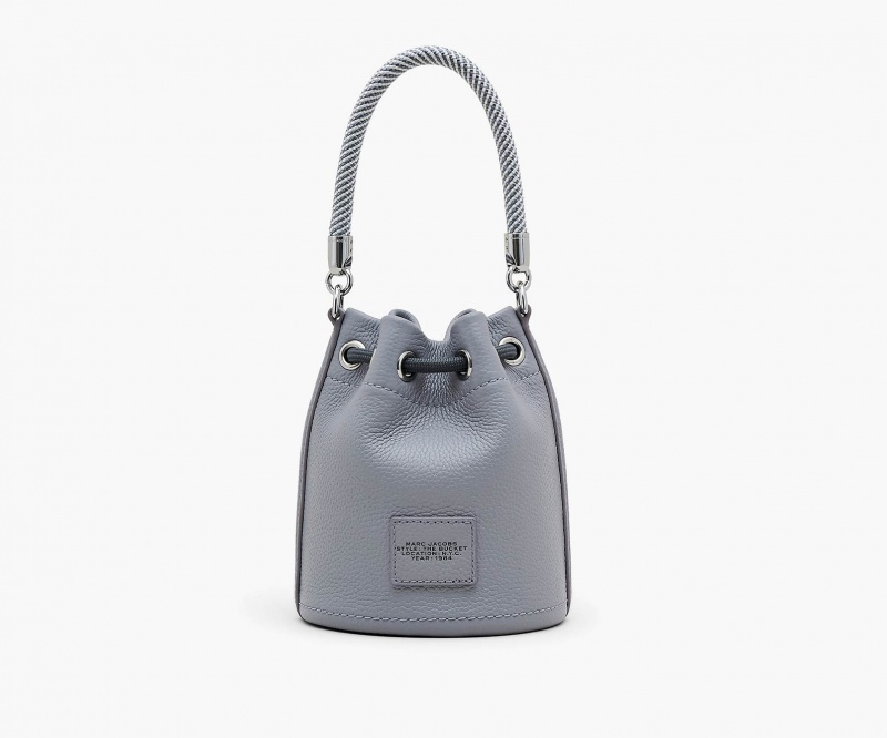 Marc Jacobs The Lær Mini Bucket Bøtteposer Grå | Norge_MJ39261