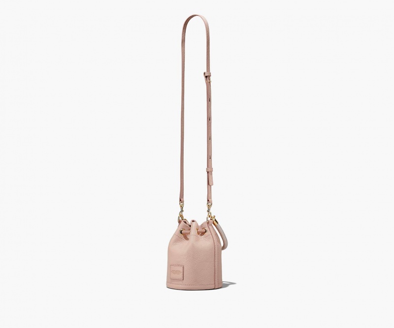 Marc Jacobs The Lær Mini Bucket Bøtteposer Rosa | Norge_MJ27941