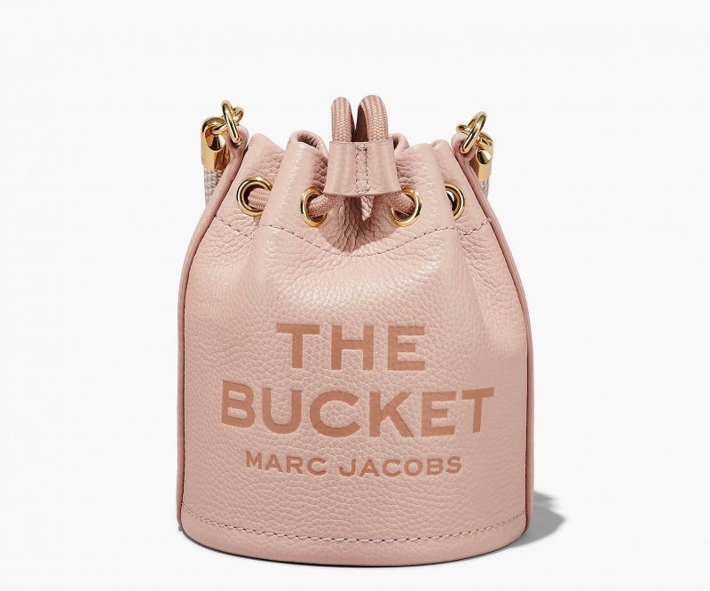 Marc Jacobs The Lær Mini Bucket Bøtteposer Rosa | Norge_MJ27941