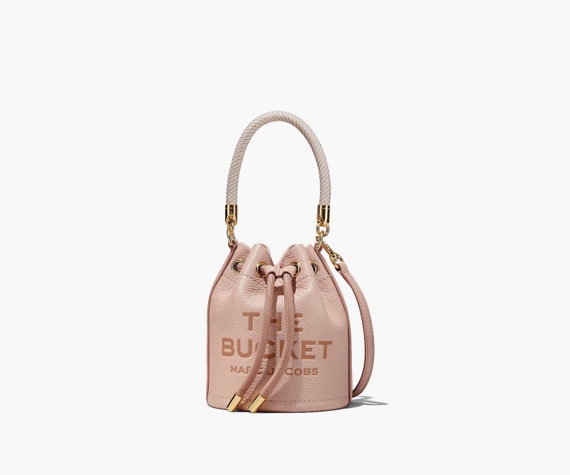 Marc Jacobs The Lær Mini Bucket Bøtteposer Rosa | Norge_MJ27941