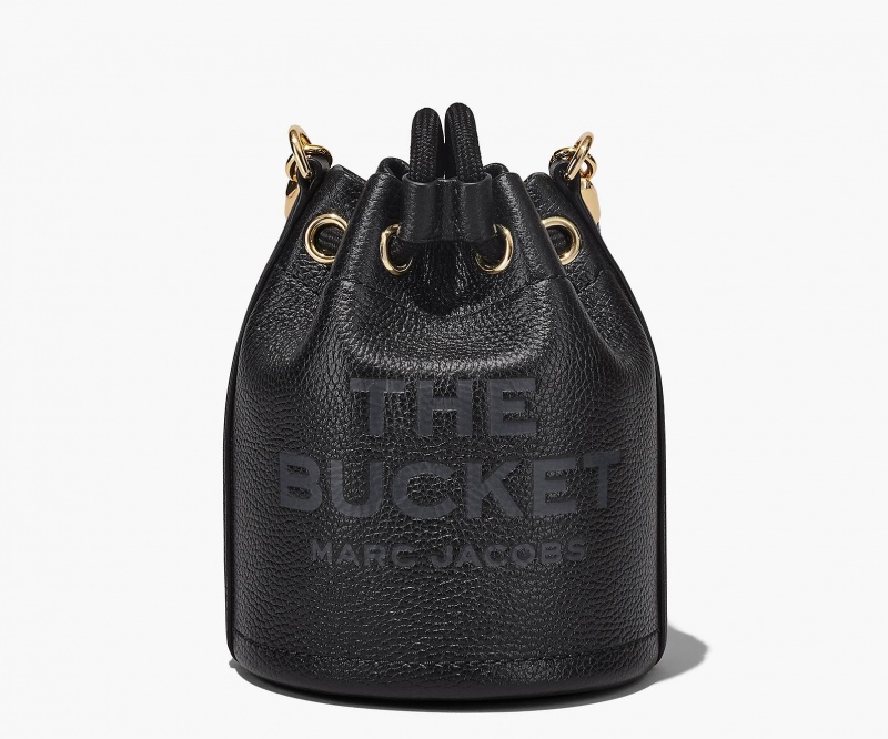 Marc Jacobs The Lær Mini Bucket Bøtteposer Svarte | Norge_MJ63627