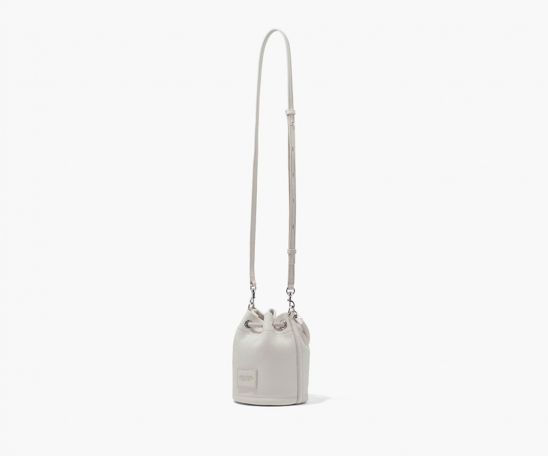 Marc Jacobs The Lær Mini Bucket Crossbody Veske Sølv | Norge_MJ97283