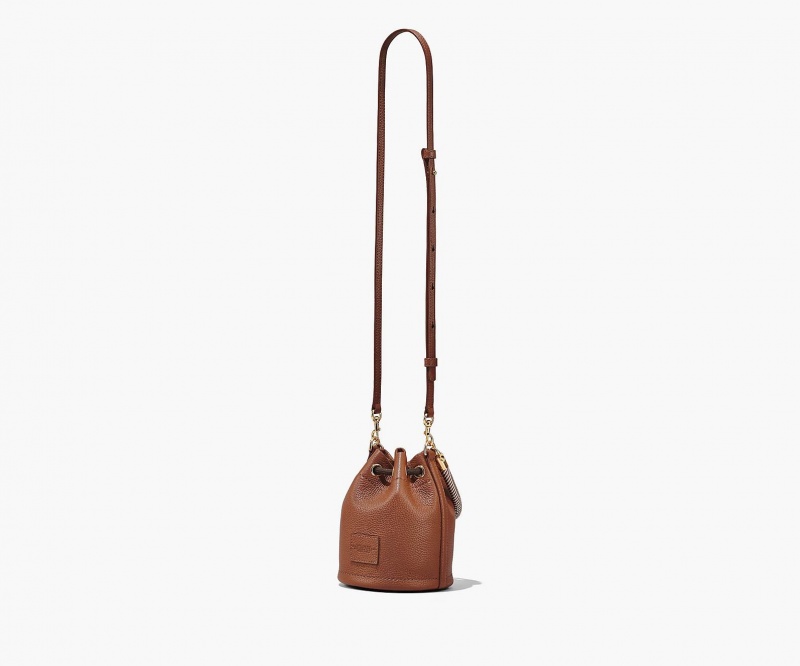 Marc Jacobs The Lær Mini Bucket Crossbody Veske Brune | Norge_MJ25365