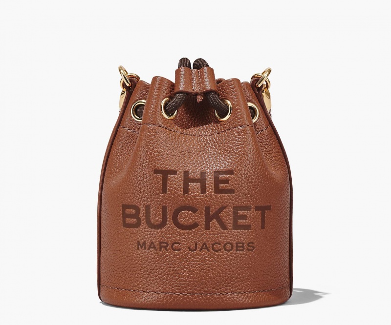 Marc Jacobs The Lær Mini Bucket Crossbody Veske Brune | Norge_MJ25365