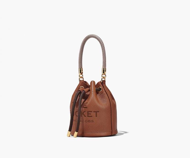 Marc Jacobs The Lær Mini Bucket Mini Vesker Brune | Norge_MJ20599