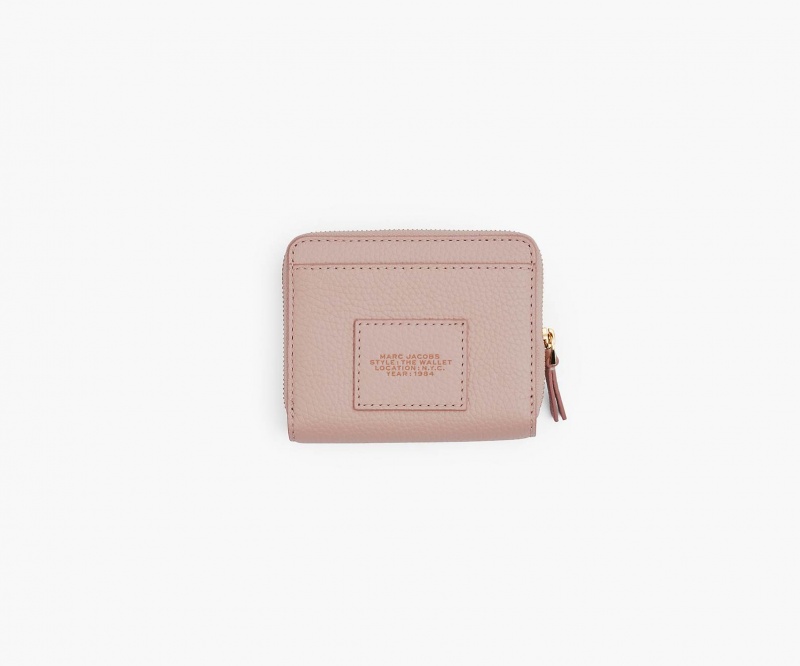 Marc Jacobs The Lær Mini Compact Lommebok Rosa | Norge_MJ85055