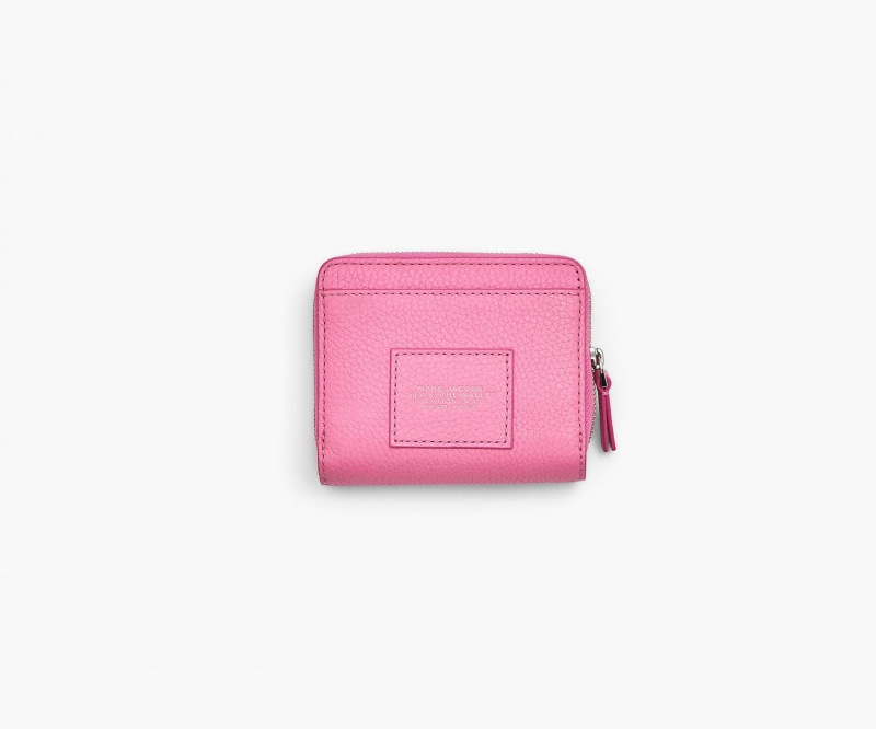 Marc Jacobs The Lær Mini Compact Lommebok Rosa | Norge_MJ49336