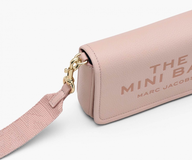 Marc Jacobs The Lær Mini Crossbody Veske Rosa | Norge_MJ14235