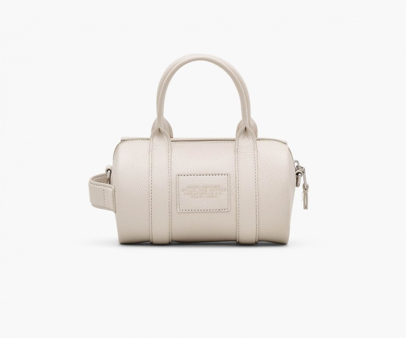 Marc Jacobs The Lær Mini Duffle Crossbody Veske Sølv | Norge_MJ39466