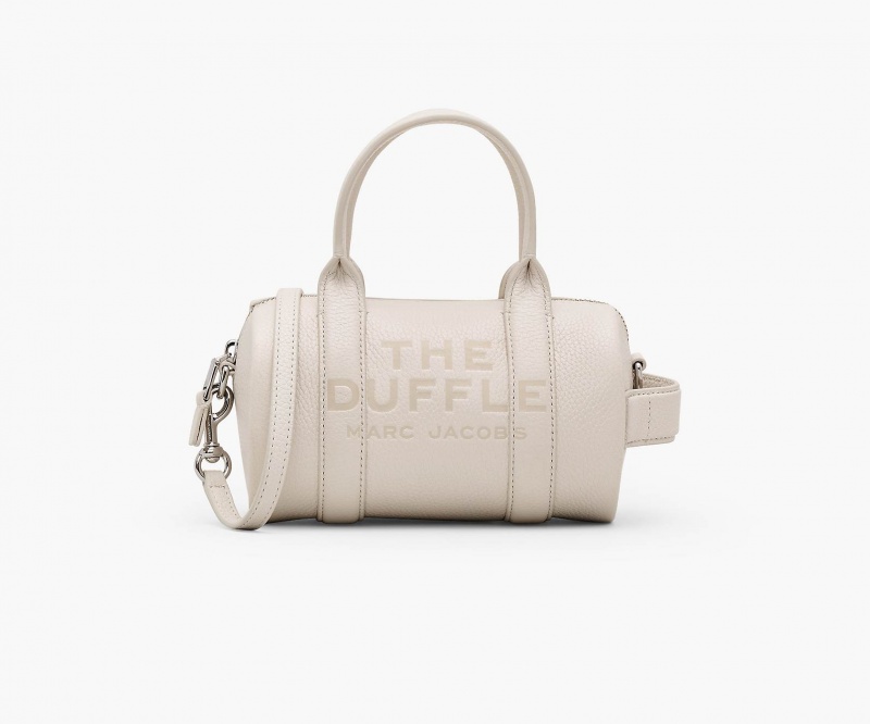 Marc Jacobs The Lær Mini Duffle Crossbody Veske Sølv | Norge_MJ39466