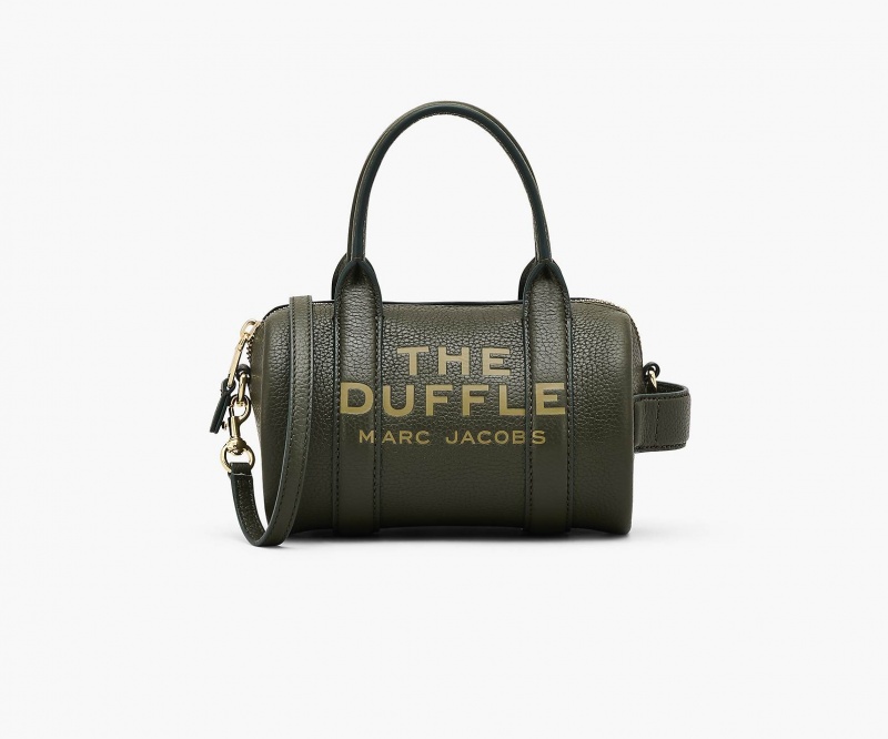 Marc Jacobs The Lær Mini Duffle Crossbody Veske Grønn Gul | Norge_MJ22389