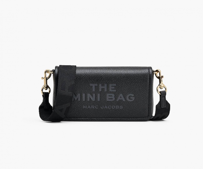 Marc Jacobs The Lær Mini Lommebok Svarte | Norge_MJ55817