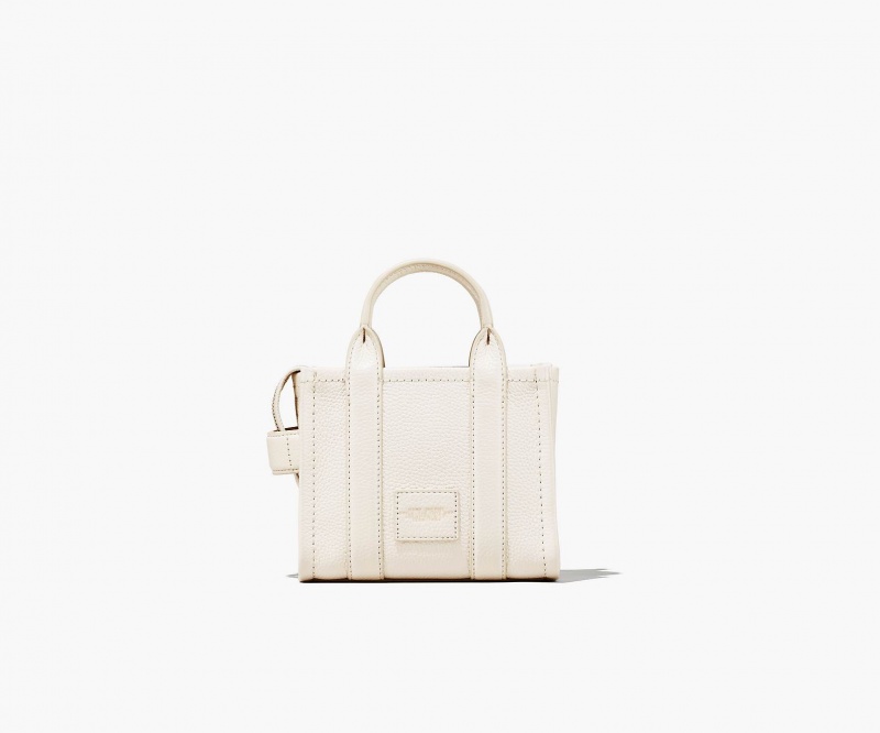 Marc Jacobs The Lær Mini Tote Crossbody Veske Sølv | Norge_MJ90876