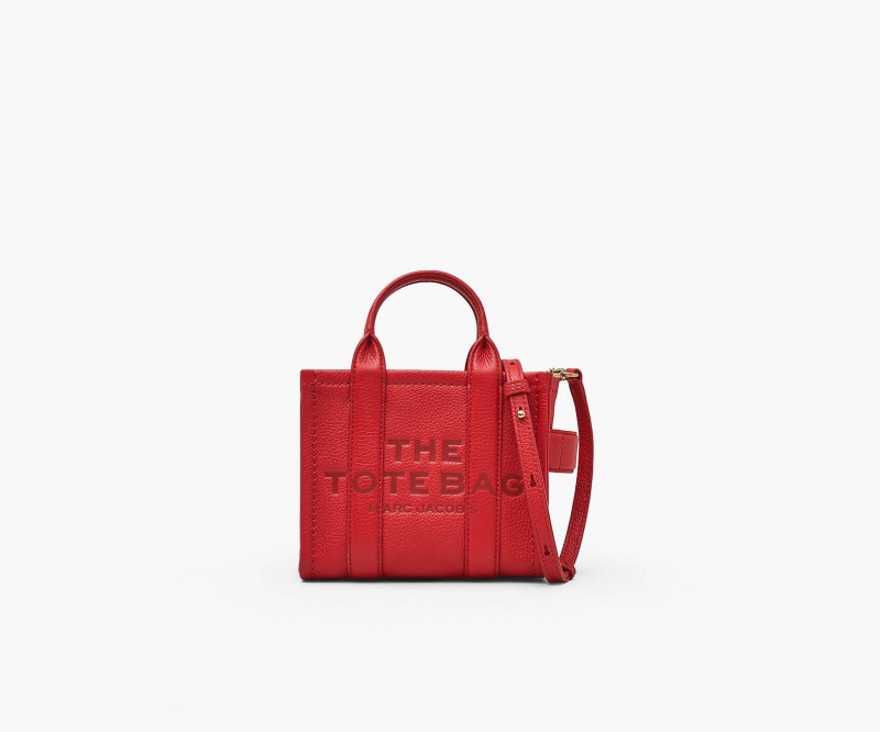 Marc Jacobs The Lær Mini Tote Mini Vesker Rød | Norge_MJ58025