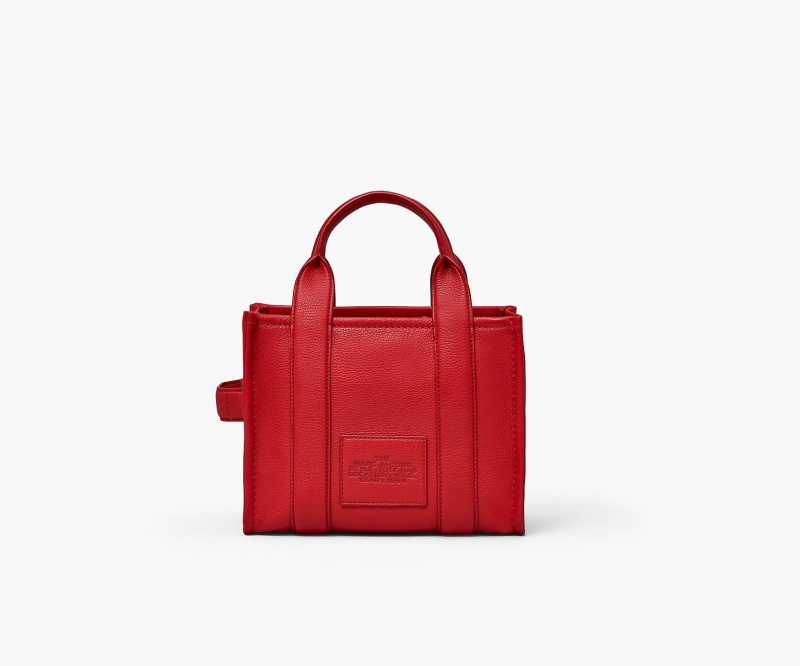 Marc Jacobs The Lær Small Tote Veske Rød | Norge_MJ48421