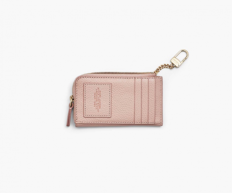 Marc Jacobs The Lær Top Zip Lommebok Rosa | Norge_MJ80554