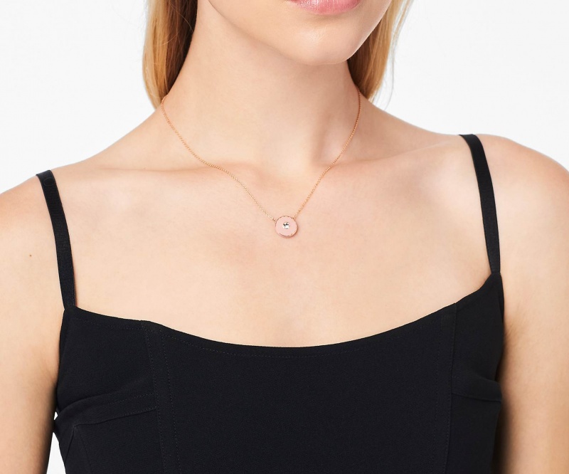 Marc Jacobs The Medallion Pendant Halskjeder Brune Rosa Gull | Norge_MJ35130