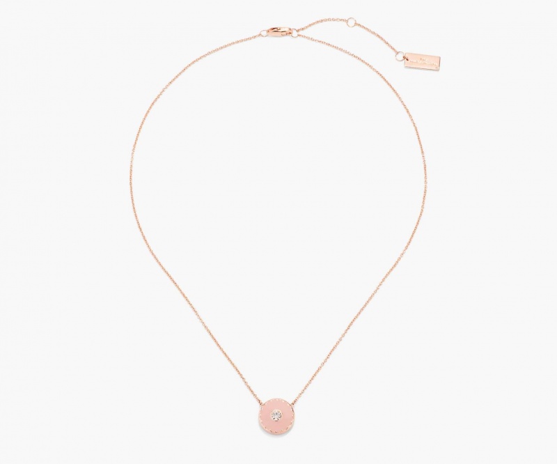 Marc Jacobs The Medallion Pendant Halskjeder Brune Rosa Gull | Norge_MJ35130