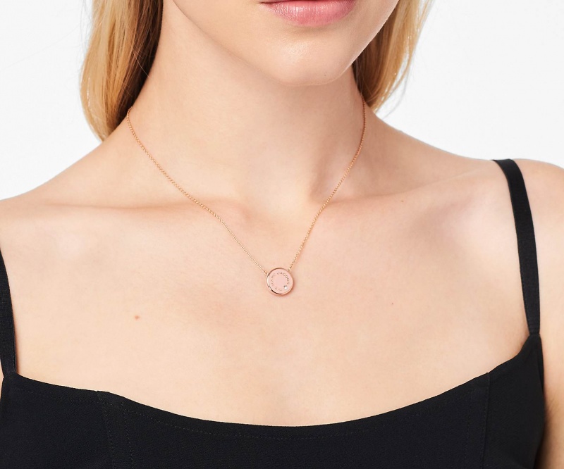 Marc Jacobs The Medallion Pendant Halskjeder Brune Rosa Gull | Norge_MJ35130