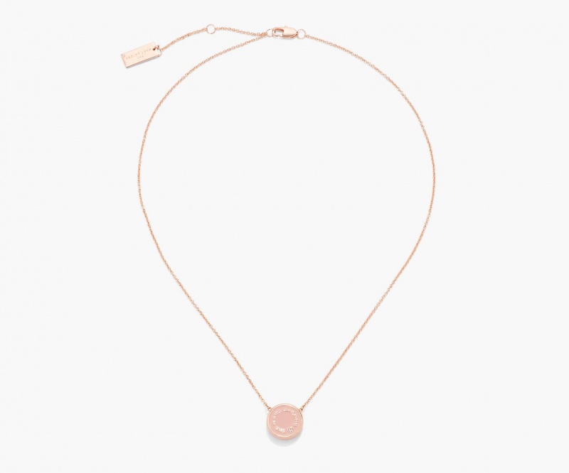 Marc Jacobs The Medallion Pendant Halskjeder Brune Rosa Gull | Norge_MJ35130