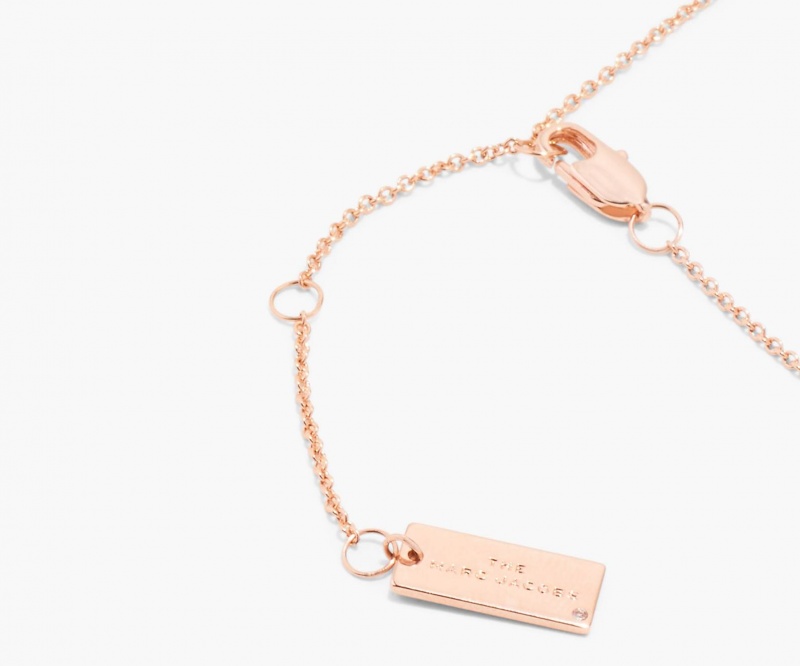 Marc Jacobs The Medallion Pendant Halskjeder Brune Rosa Gull | Norge_MJ35130