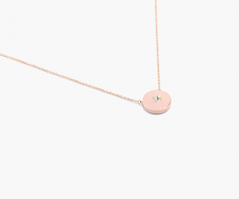 Marc Jacobs The Medallion Pendant Halskjeder Brune Rosa Gull | Norge_MJ35130