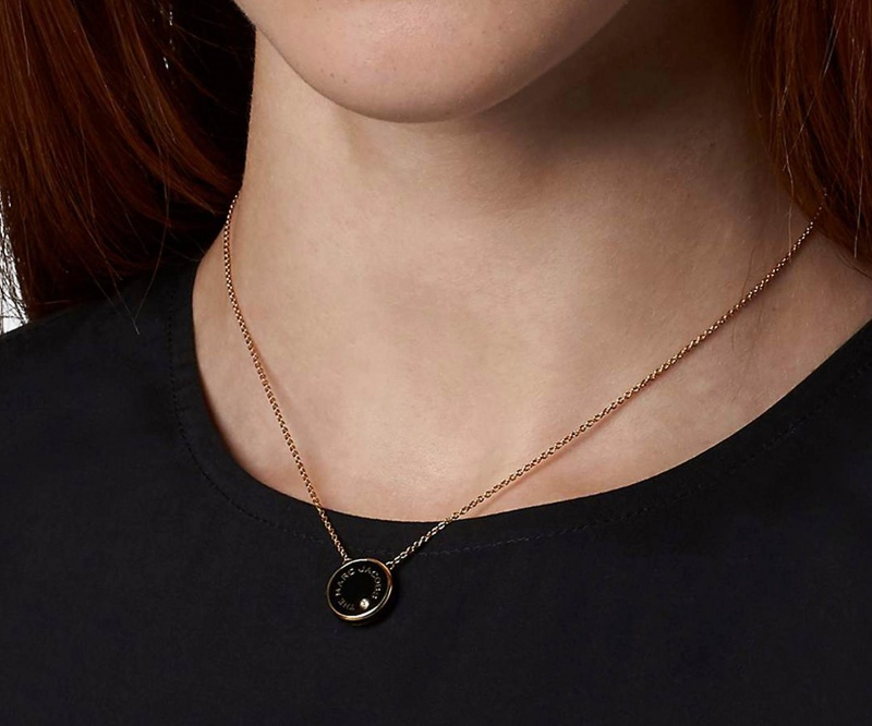 Marc Jacobs The Medallion Pendant Halskjeder Pisket Krem Gull | Norge_MJ10585