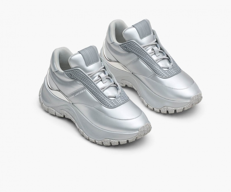 Marc Jacobs The Metallic Lazy Runner Sneakers Sølv | Norge_MJ13152