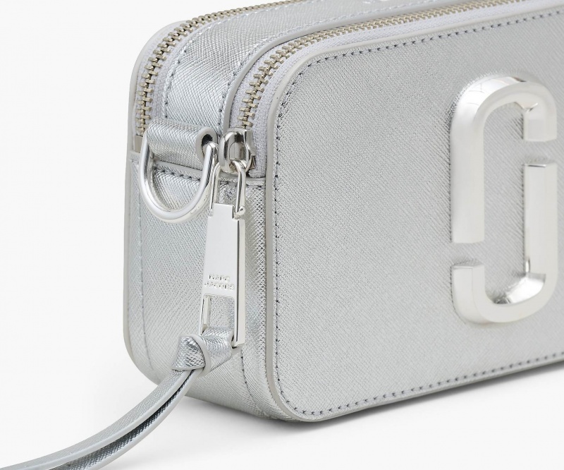 Marc Jacobs The Metallic Snapshot Crossbody Veske Sølv | Norge_MJ22388