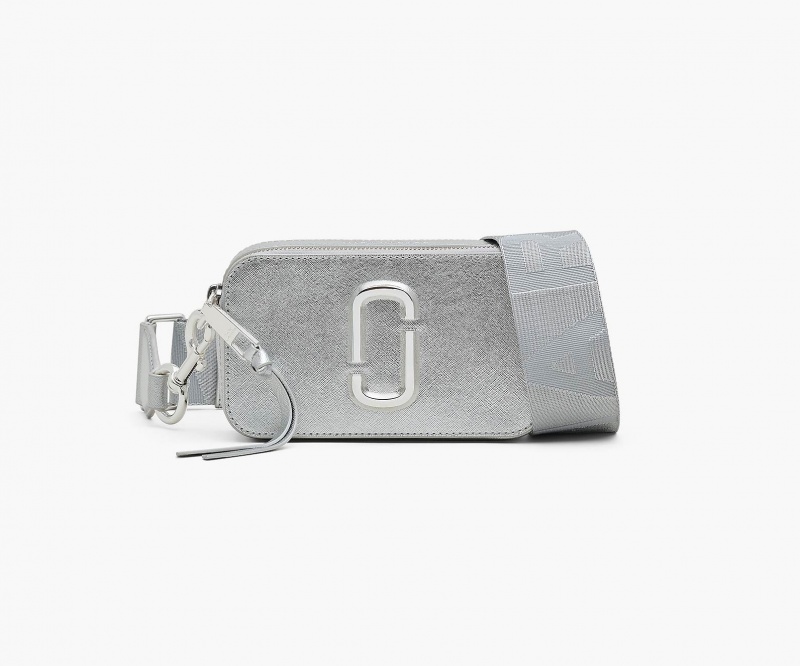 Marc Jacobs The Metallic Snapshot Crossbody Veske Sølv | Norge_MJ22388