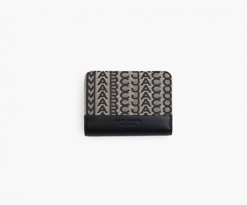 Marc Jacobs The Monogram Jacquard Mini Compact Lommebok Beige Multicolor | Norge_MJ31892