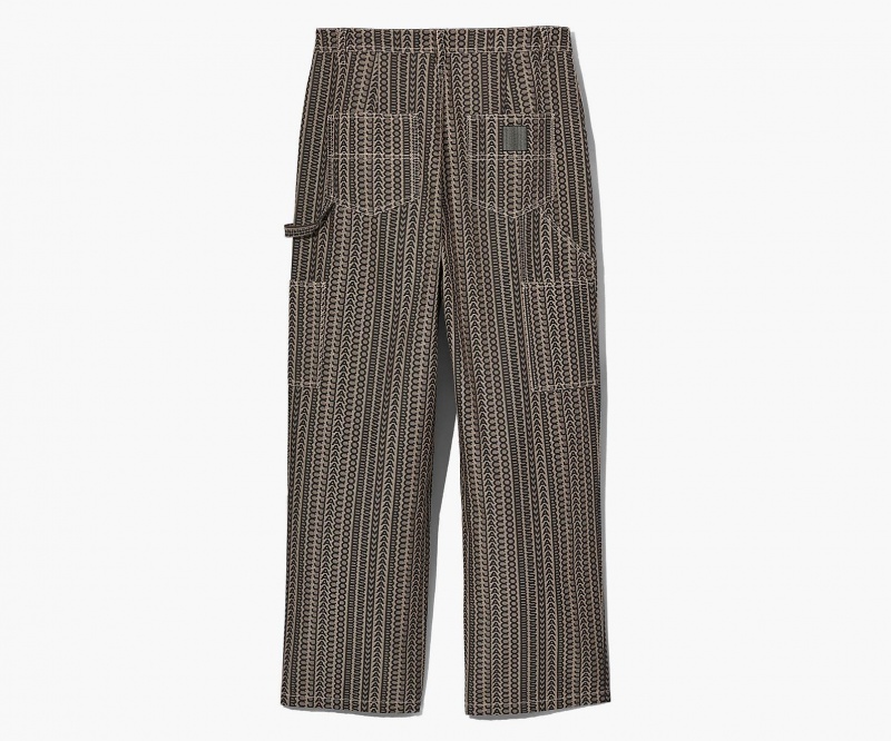 Marc Jacobs The Monogram Painters Pants Bukse Beige Multicolor | Norge_MJ82255