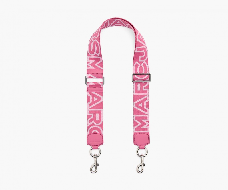 Marc Jacobs The Outline Logo Webbing Veskestropp Rosa | Norge_MJ59616