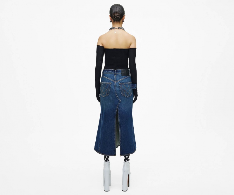 Marc Jacobs The Paneled Skirt Bukse Indigo | Norge_MJ61943