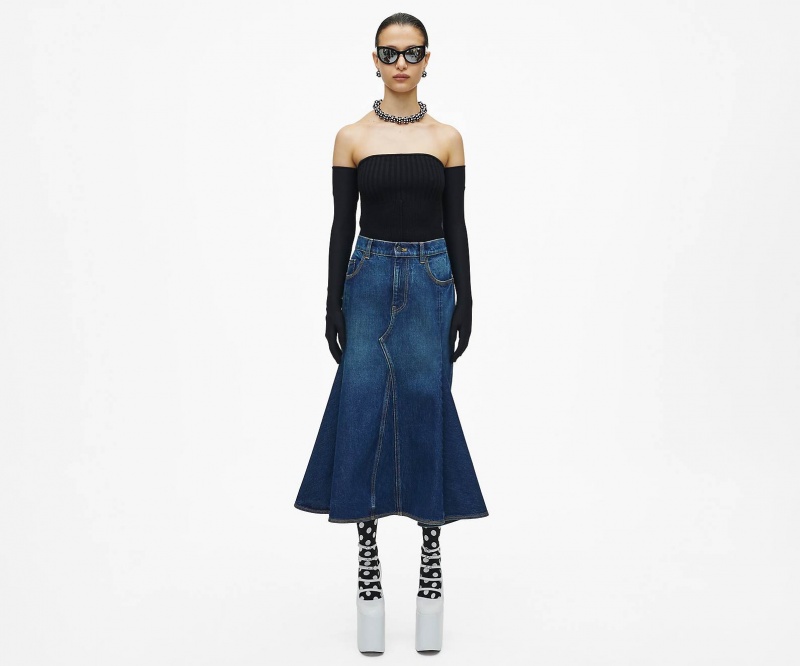 Marc Jacobs The Paneled Skirt Bukse Indigo | Norge_MJ61943