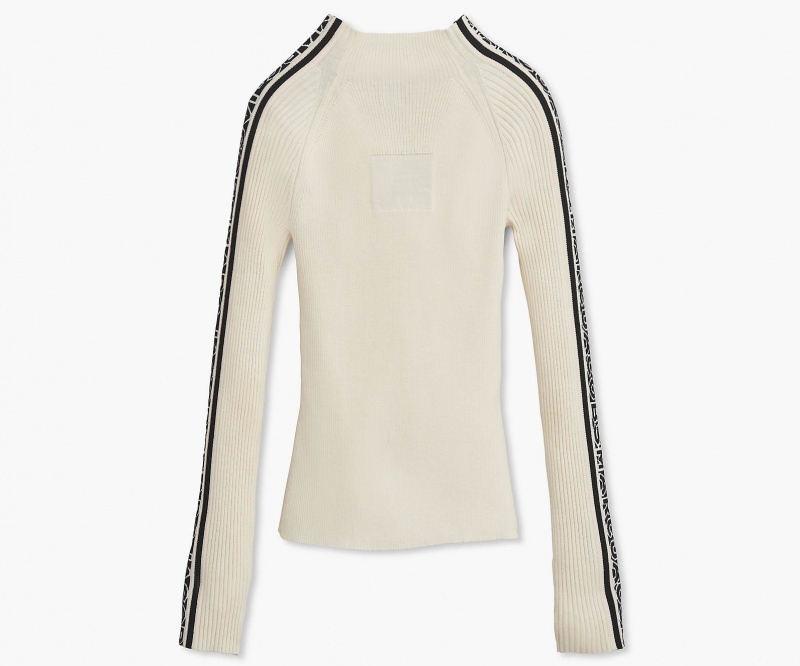 Marc Jacobs The Raglan Logo Mockneck Topper Hvite Svarte | Norge_MJ79752