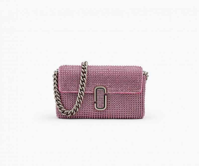 Marc Jacobs The Rhinestone J Marc Mini Skulderveske Rosa | Norge_MJ59381