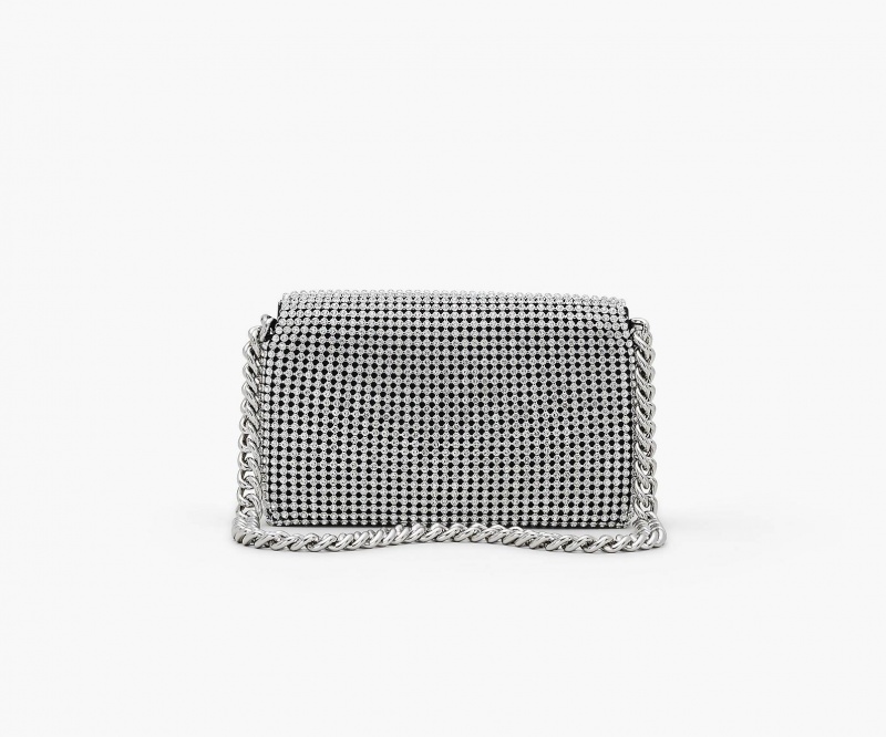 Marc Jacobs The Rhinestone J Marc Mini Shoulder Mini Vesker Sølv | Norge_MJ74819