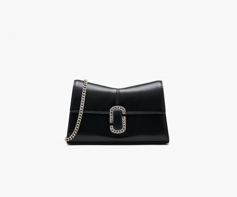 Marc Jacobs The St. Marc Chain Lommebok Svarte Sølv | Norge_MJ21618