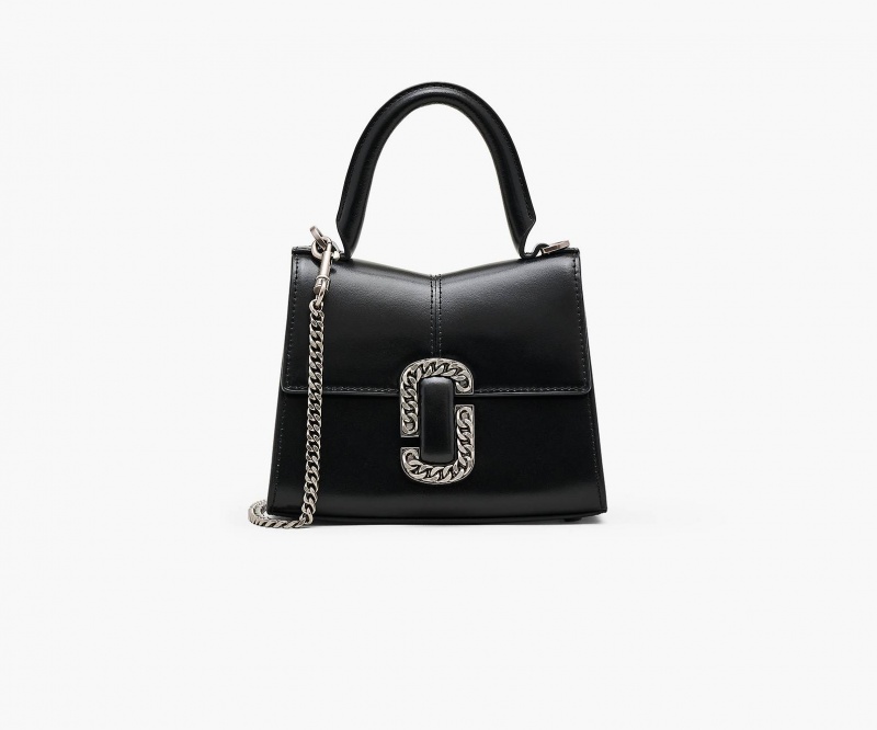 Marc Jacobs The St. Marc Mini Top Handle Mini Vesker Svarte Sølv | Norge_MJ69293