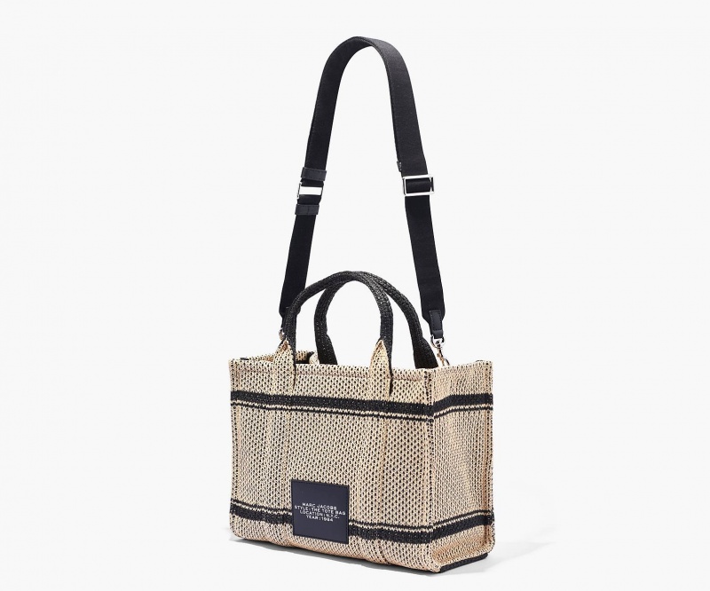 Marc Jacobs The Straw Jacquard Medium Tote Veske Beige | Norge_MJ94077