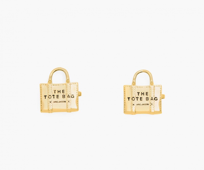 Marc Jacobs The Tote Bag Stud Øredobber Lyse Gull | Norge_MJ58089