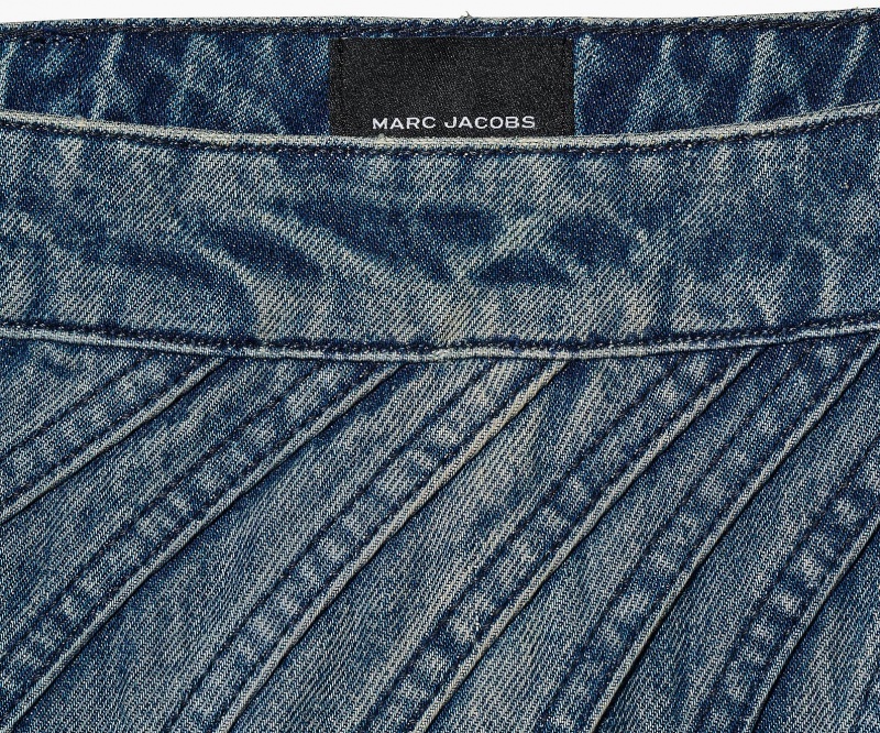 Marc Jacobs The Wave Denim Skirt Bukse Blå | Norge_MJ44064